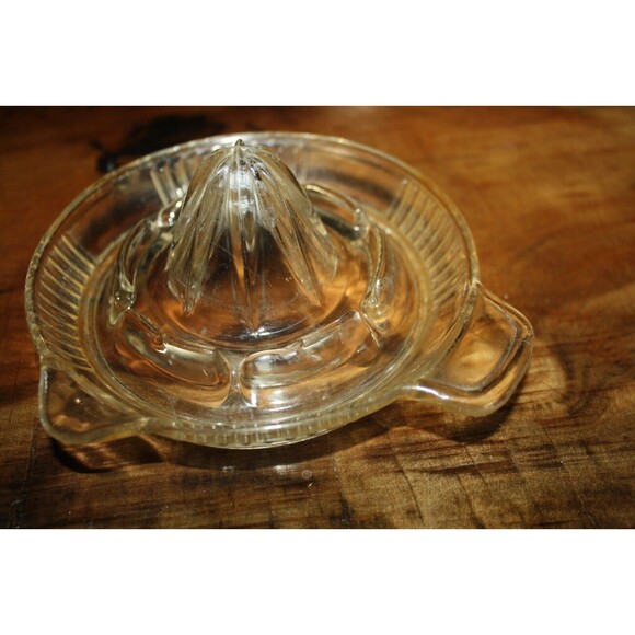 Depression Glass Hand Held Juicer Vintage Kitchen Tool Gadget Fruit - Picture 5 of 5